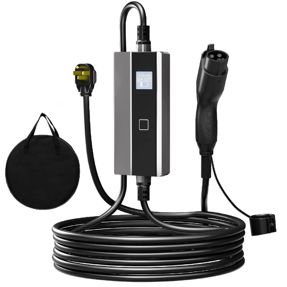 Type 1/Type 2 Portable EV Charger with Customized metes cable